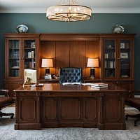 Кабинет из массива дуба: статус и премиальность